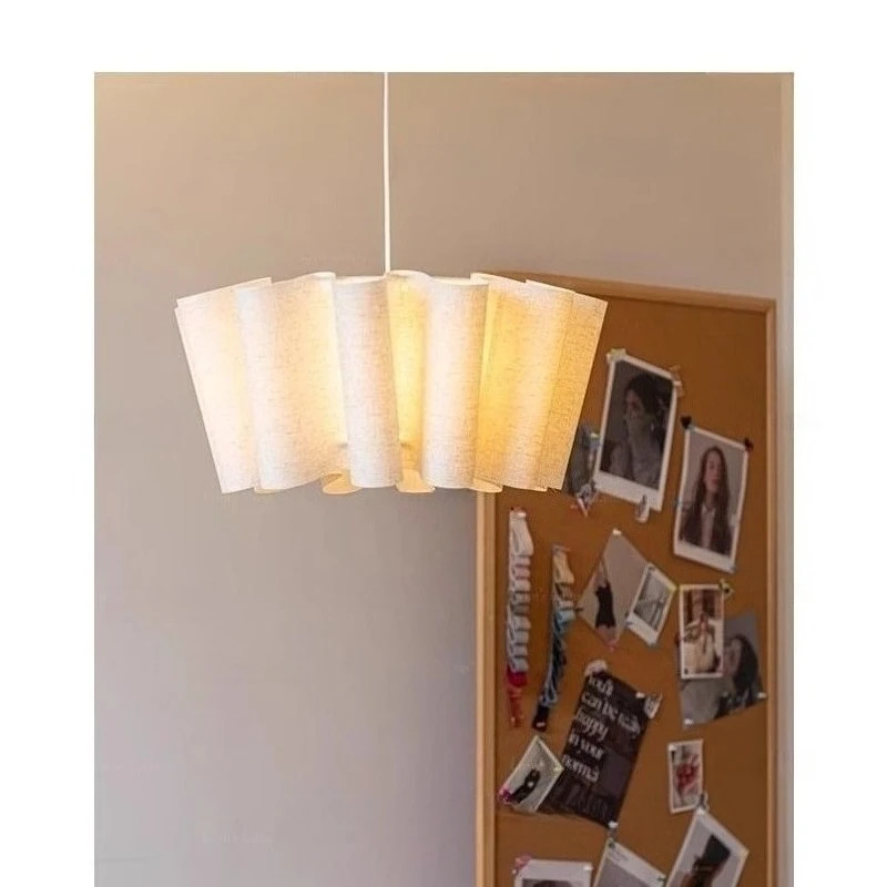 

French Japanese Style Bedroom Pendant Light Designer Country Fabric Vintage Tea Room Hanging Lamp