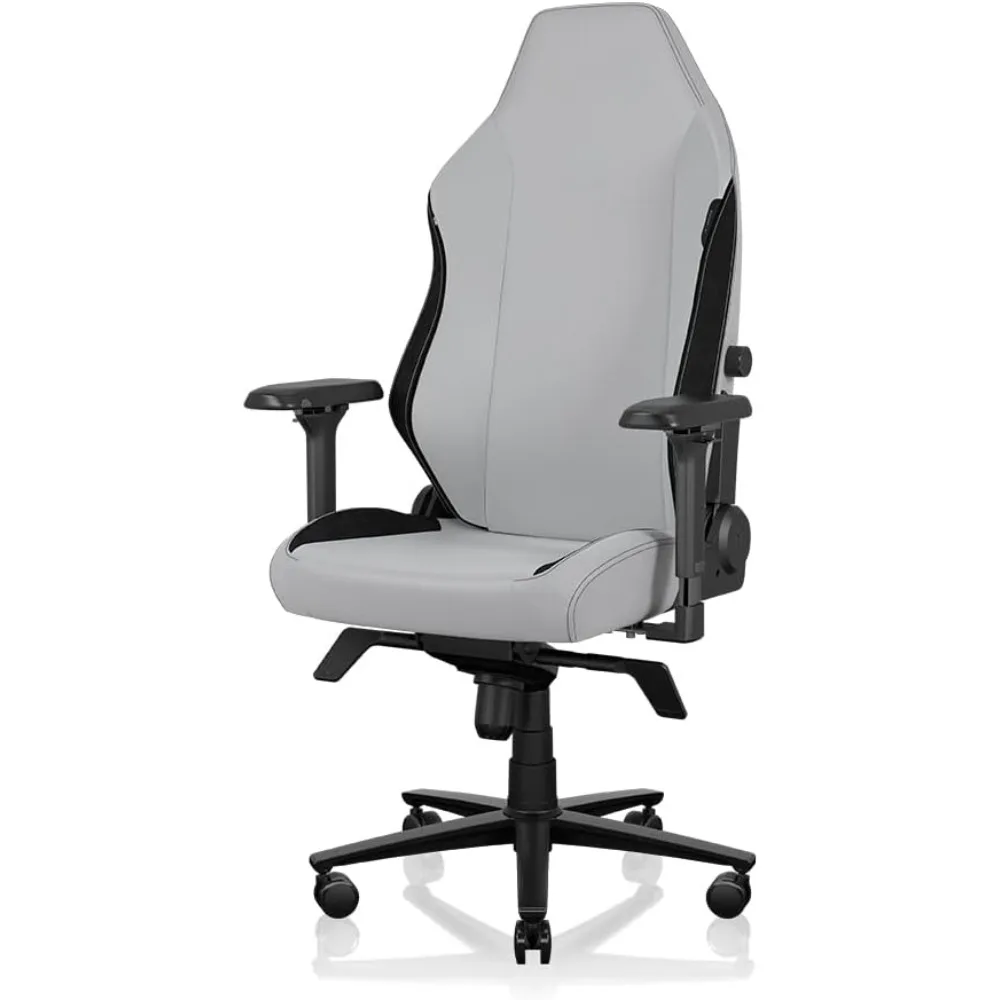 

Black gaming chair - ergonomic computer chair with 4D armrests - magnetic head pillow and 4-way lumbar support