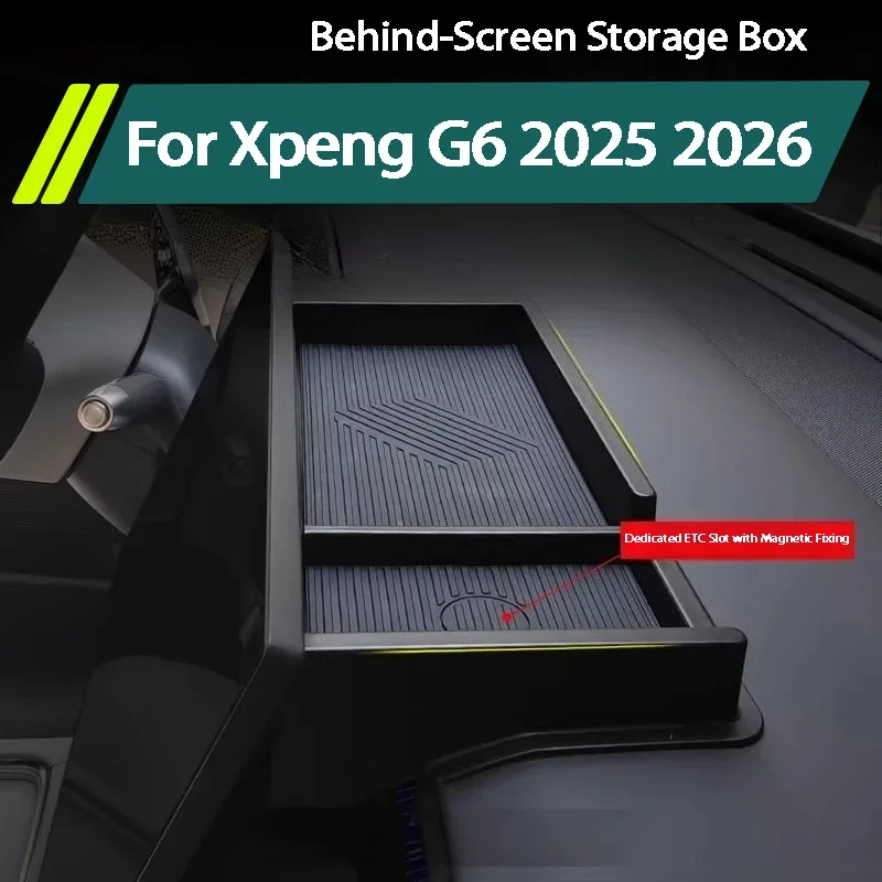 For Xpeng G6 Xiaopeng G6 2025 2026 Rear Screen Storage Box Etc Holder Interior Modification Accessories