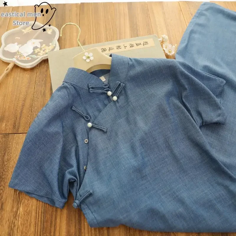 

Tradition Button Down Chinese Princess Dress Elegant Girl Student Qipao Long Vestidos Robe Vintage Mandarin Collar Cheongsam