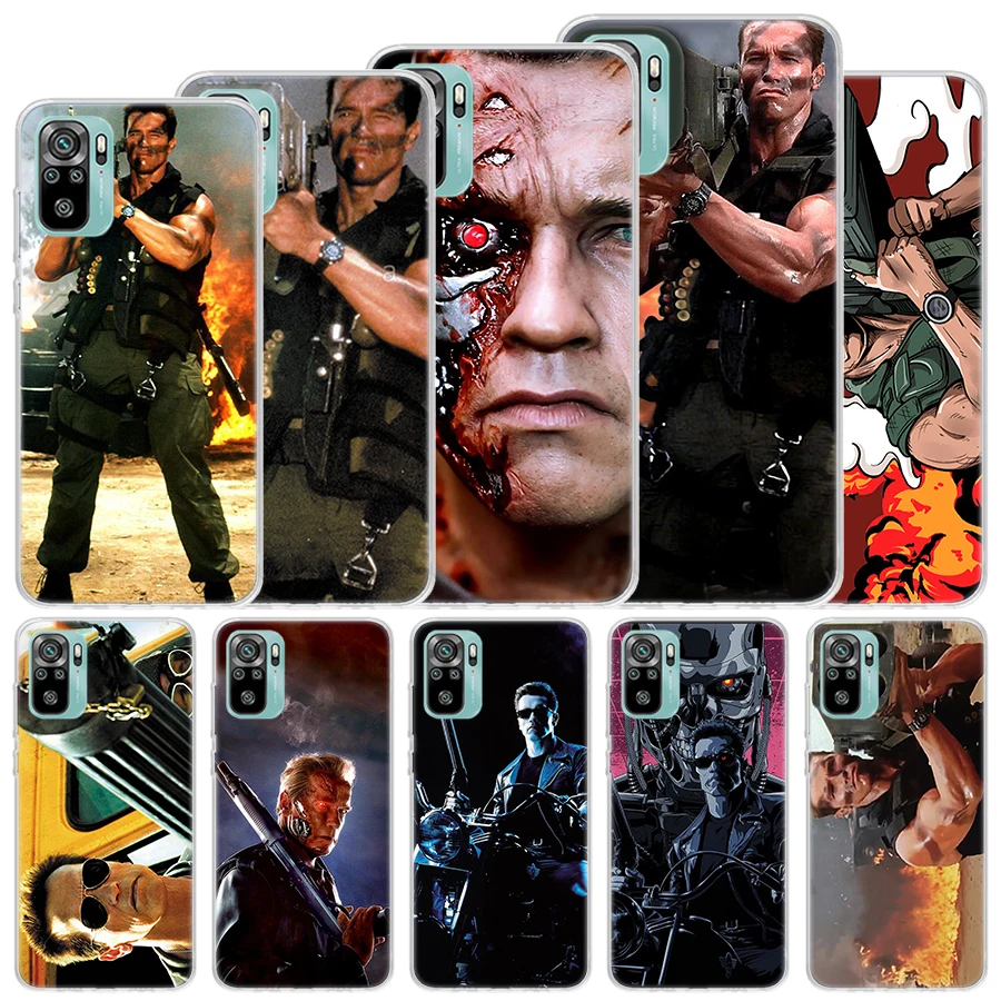 Arnold Schwarzenegger Terminator Soft Case For Xiaomi Redmi Note 13 12S 11S 10S 12 11 10 Phone Cover 11T 11E Pro Plus 9 9S 8 8T 