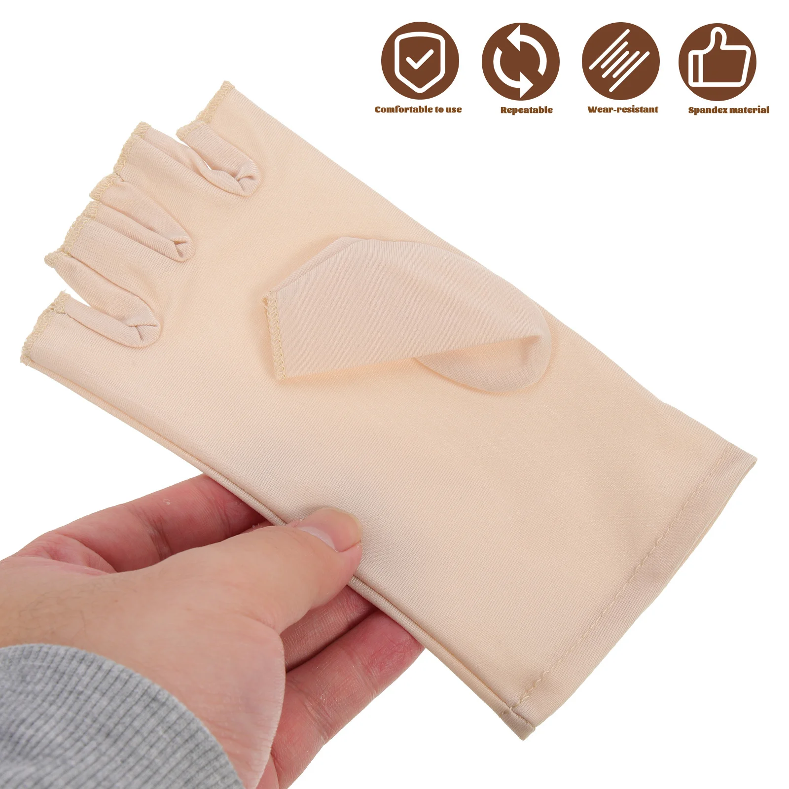 1 زوج أصابع مانيكير قفازات مكافحة الأشعة فوق البنفسجية هلام مجفف الأظافر قفازات حماية ارتداء مقاومة مريحة لاستخدام مسمار الفن