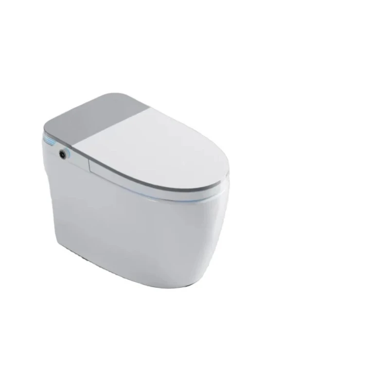 Advanced smart bidet semi-automatic toilet with basic flush heating seat and remote controlled slim toilet shape