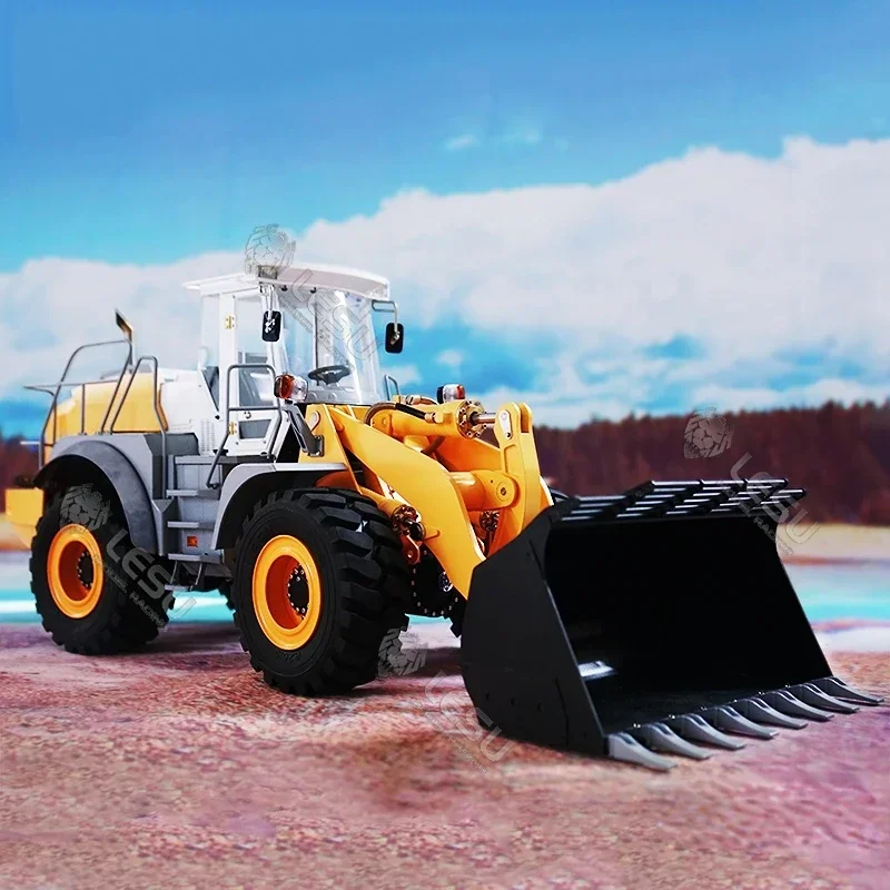 【New Metal Case Upgrade】RC 1/16 Hydraulic Loader L574 Wheeled Engineering Forklift Model Loader Toy Children's Gift