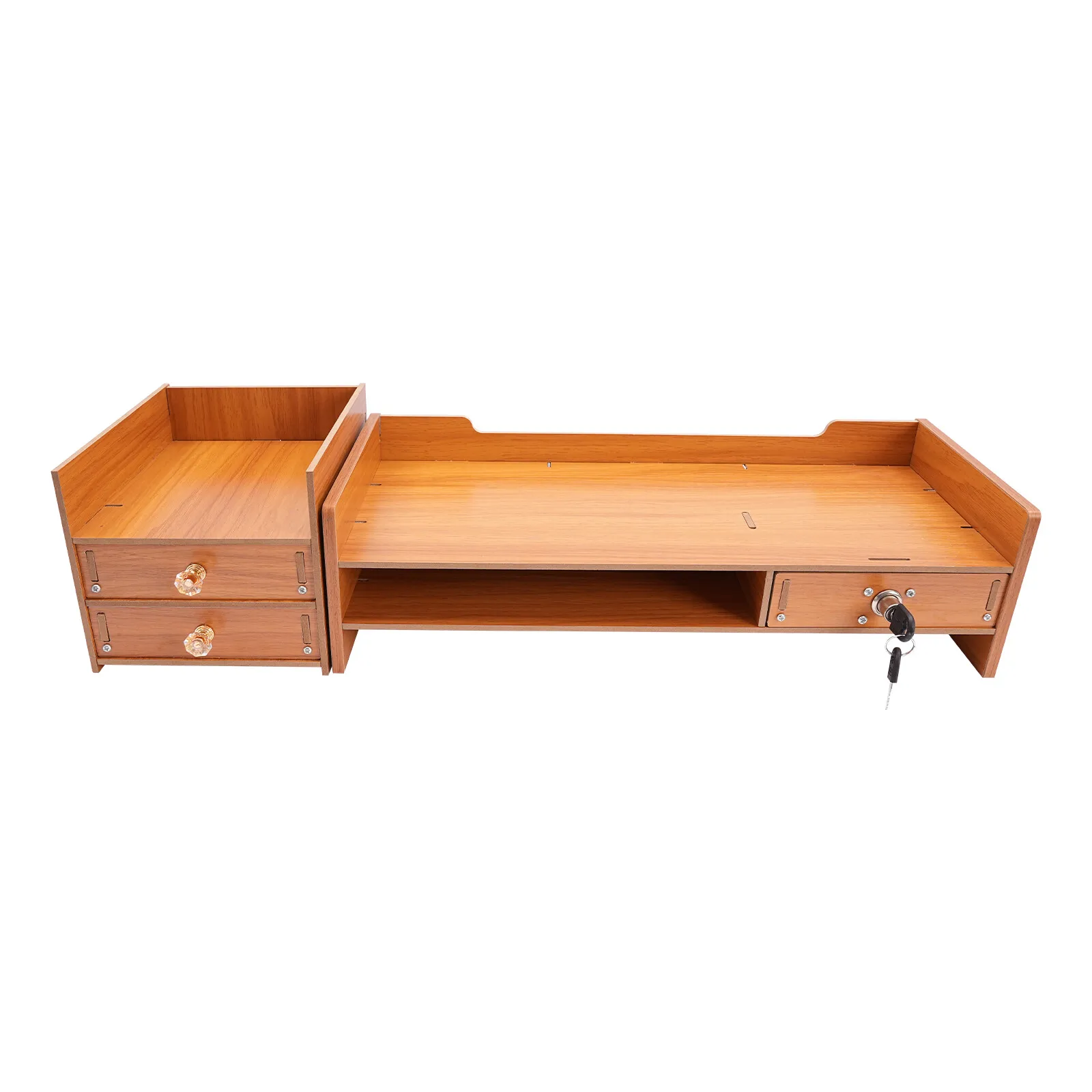 Wood 48*20*13.5cm Desktop Monitor Stand Tabletop Monitor Riser Stand Wood Computer Monitor Booster Stand