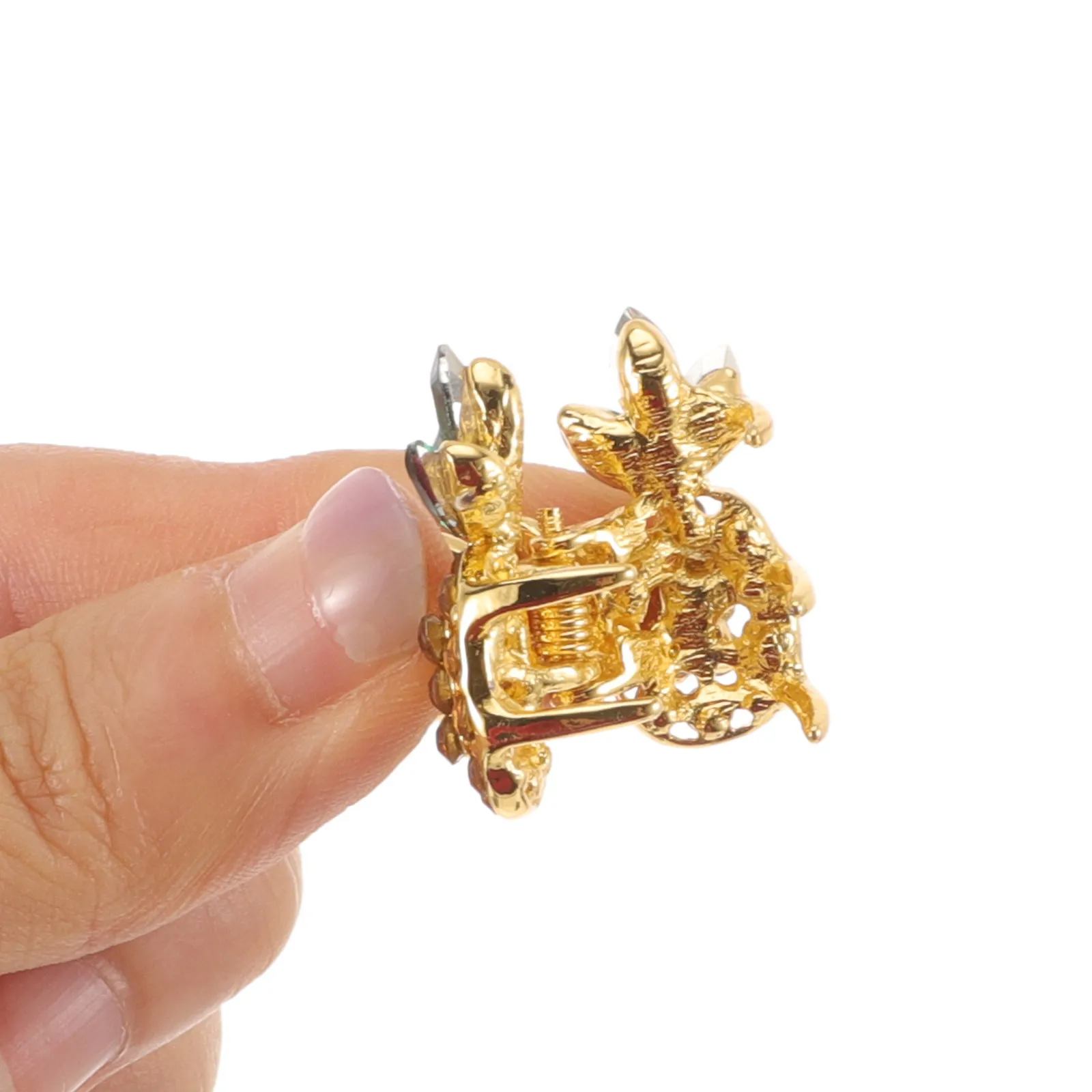 

2 шт. заколки для волос из сплава с бриллиантами в форме ананаса, изысканные заколки-крабики для женщин, для праздников, свадеб и повседневного использования