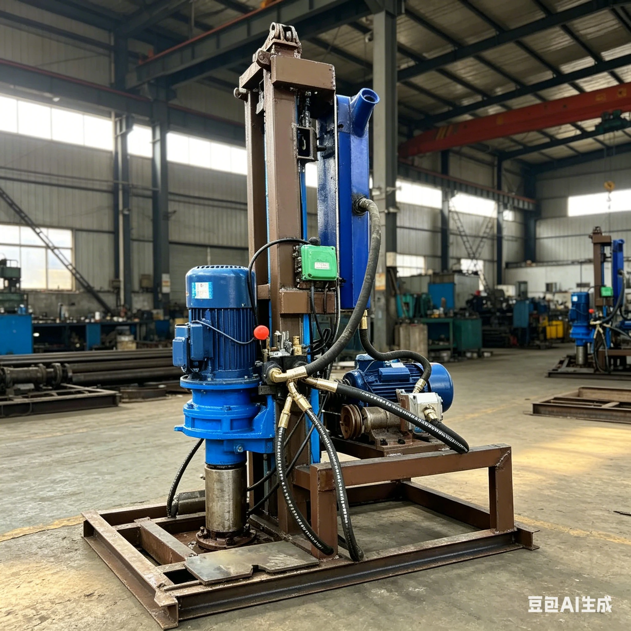 Machine de forage de puits d'eau personnalisée RLD-100E, légère, hydraulique, portative, pour usage domestique