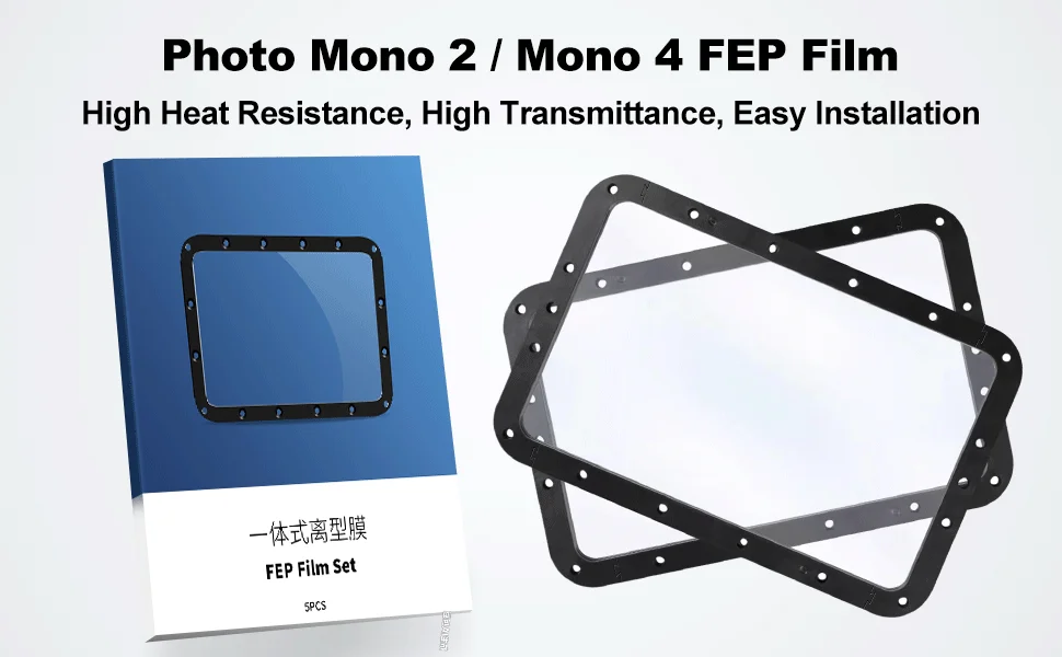 2 Stück Photon Mono 2/Mono 4 FEP Film Resin Vat FEP Upgrades 3D-Druckerzubehör für Anycubic Photon Mono 2 UV DLP LCD – Detail 1
