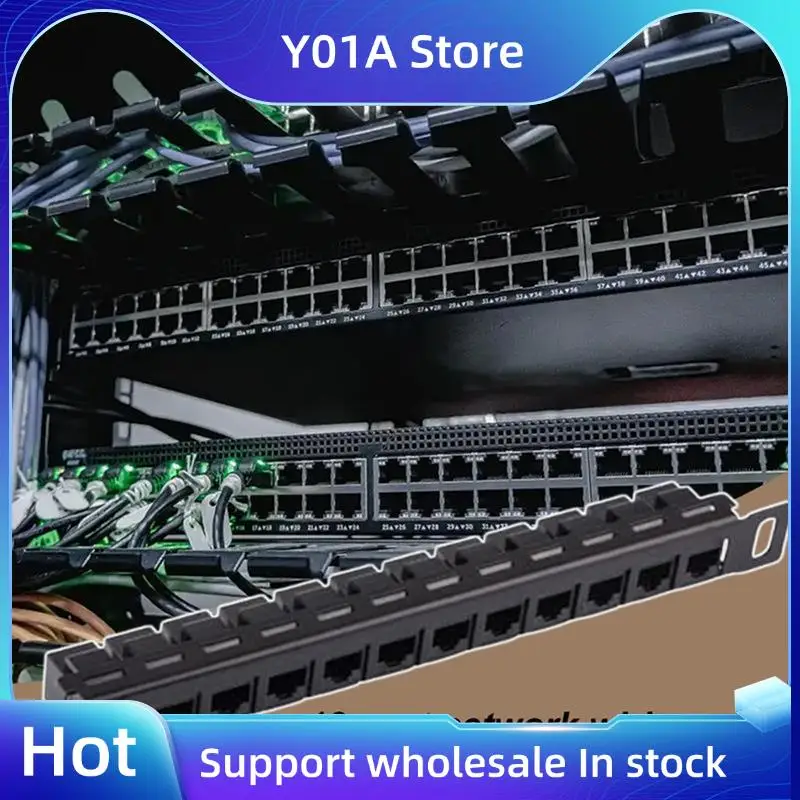 

Y01A Неэкранированная патч-панель для кабеля Cat5e/Cat6, 12-портовая стойка-органайзер для сетевых проводов для управления шнуром