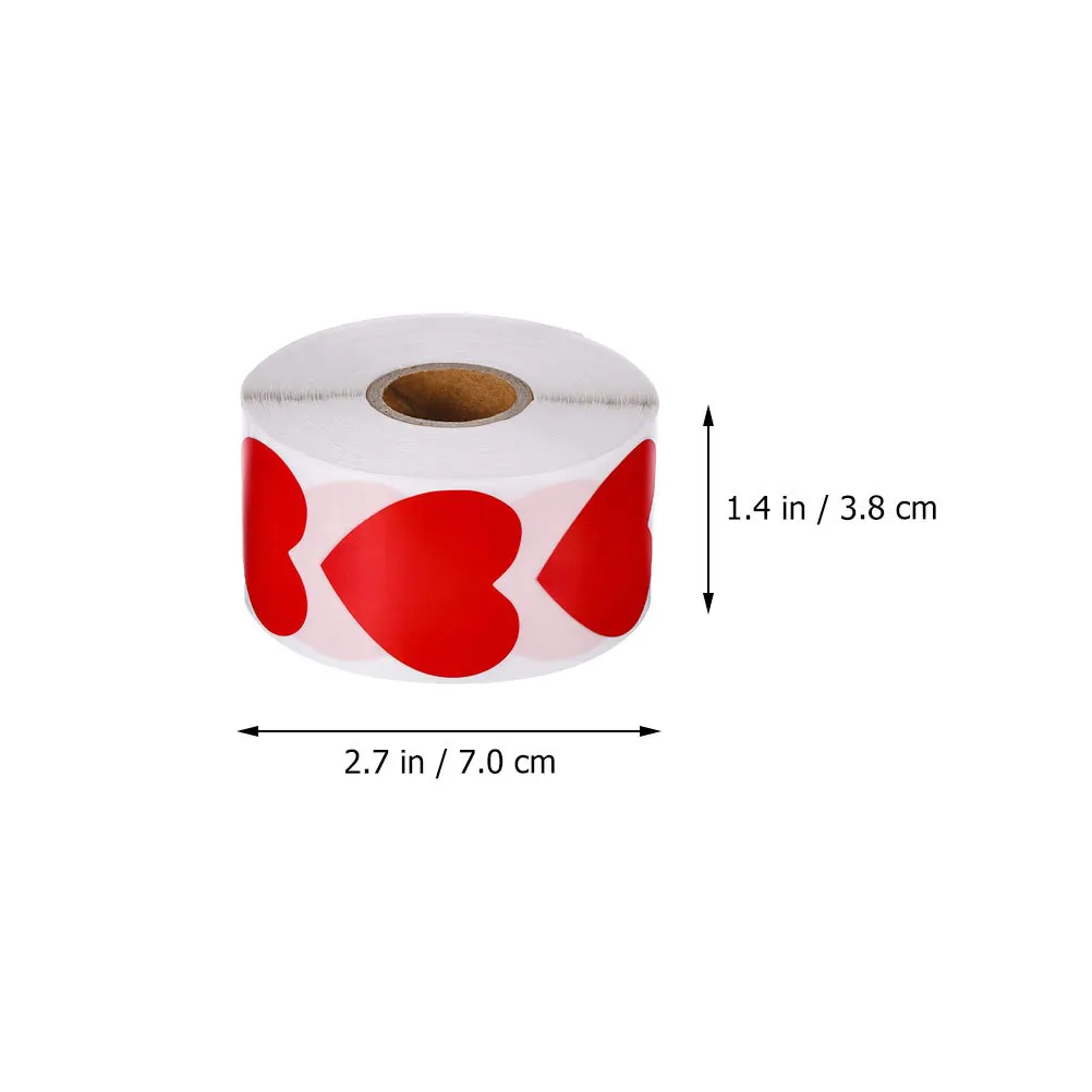 500 قطعة ملصقات على شكل قلب ملصقات زخرفية ذاتية اللصق لعيد الحب تغليف الهدايا حقيبة التعبئة تسميات الحرفية #6