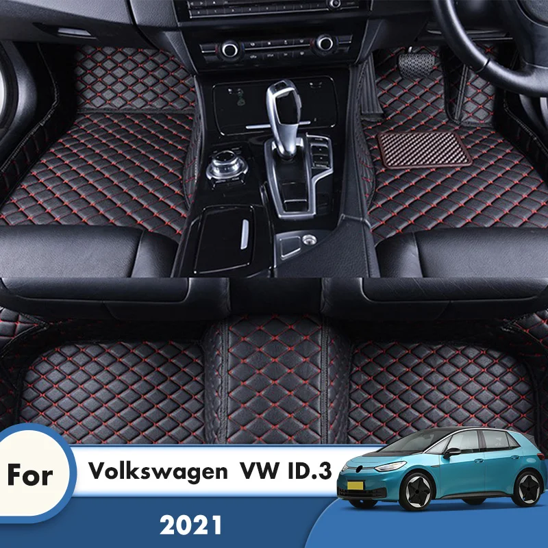 

Ковры с правым рулем для Volkswagen VW ID.3 ID3 2021 2022, кожаные автомобильные коврики, подушечки для ног, автомобильные аксессуары, интерьерный стиль