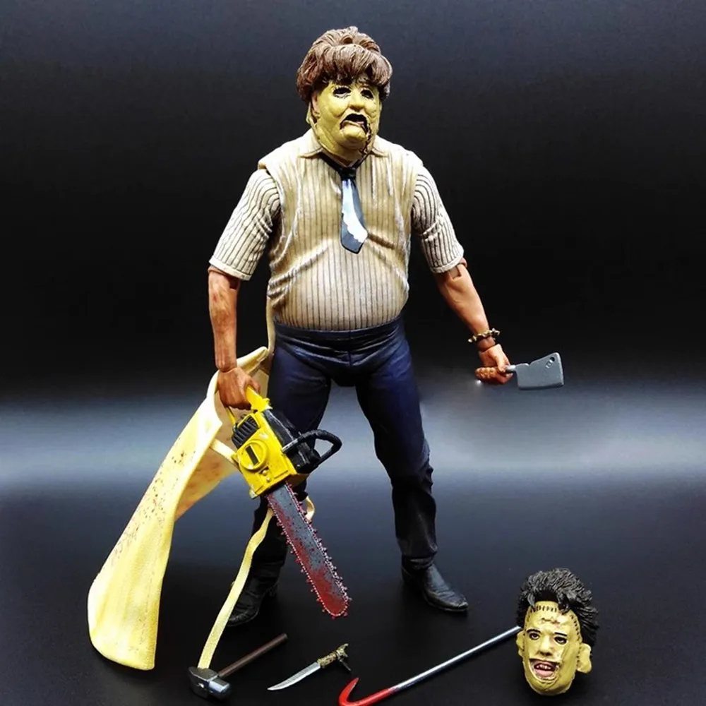 NECA-Figurine d'action Leatherface 7 avec accessoires, figurine modèle jouet