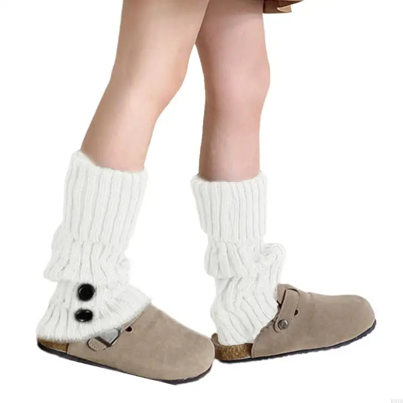 K92D Autumn Winter Socks for Teen Girl 3-13 Year Breathable Socks Children Retro Socks Crochet Stockings Leg Warmer Stockings