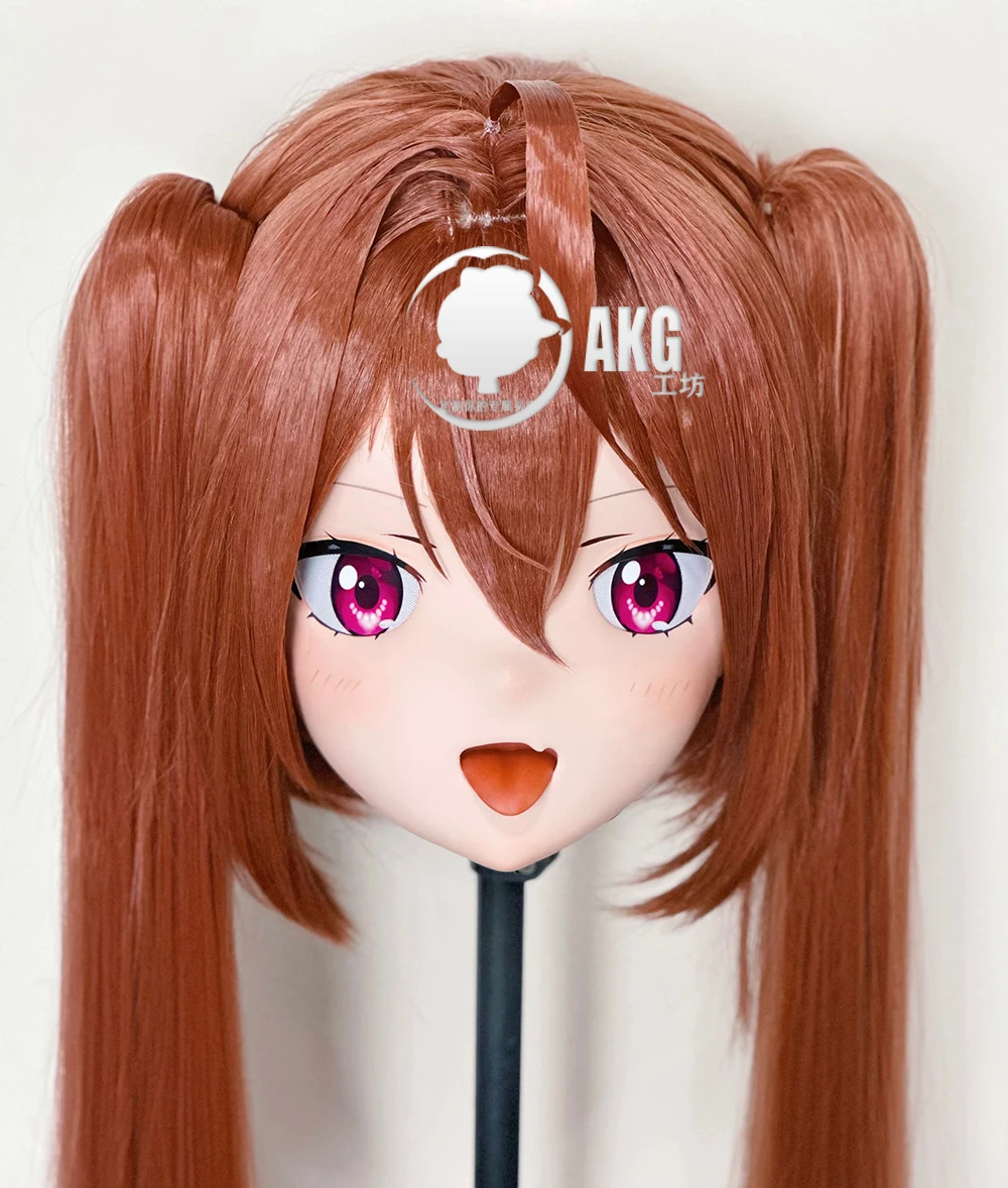 

(AL106) Customize Character Crossdress Female/Girl Resin Half/Full Head With Lock Cosplay Japanese Anime Game Role Kigurumi Mask