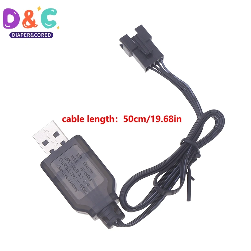 High Quality 7.4V 3.7V X2 SM4P Li-ion Battery Reverse Charging Adapter Electric Toy Car E561 Excavator Charger USB Cable