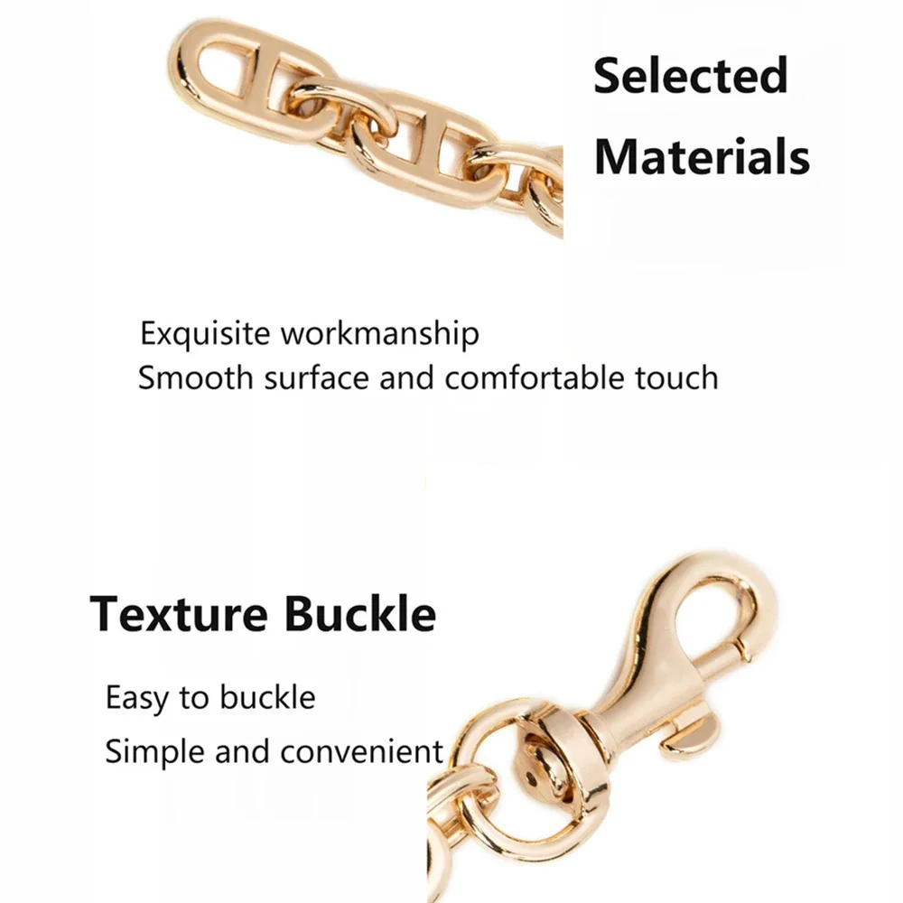 Bag Strap Metal Extension Chain for Women Handbag Handles Shoulder Bag Strap Replacement Purse Diy Chain Bag Accessories