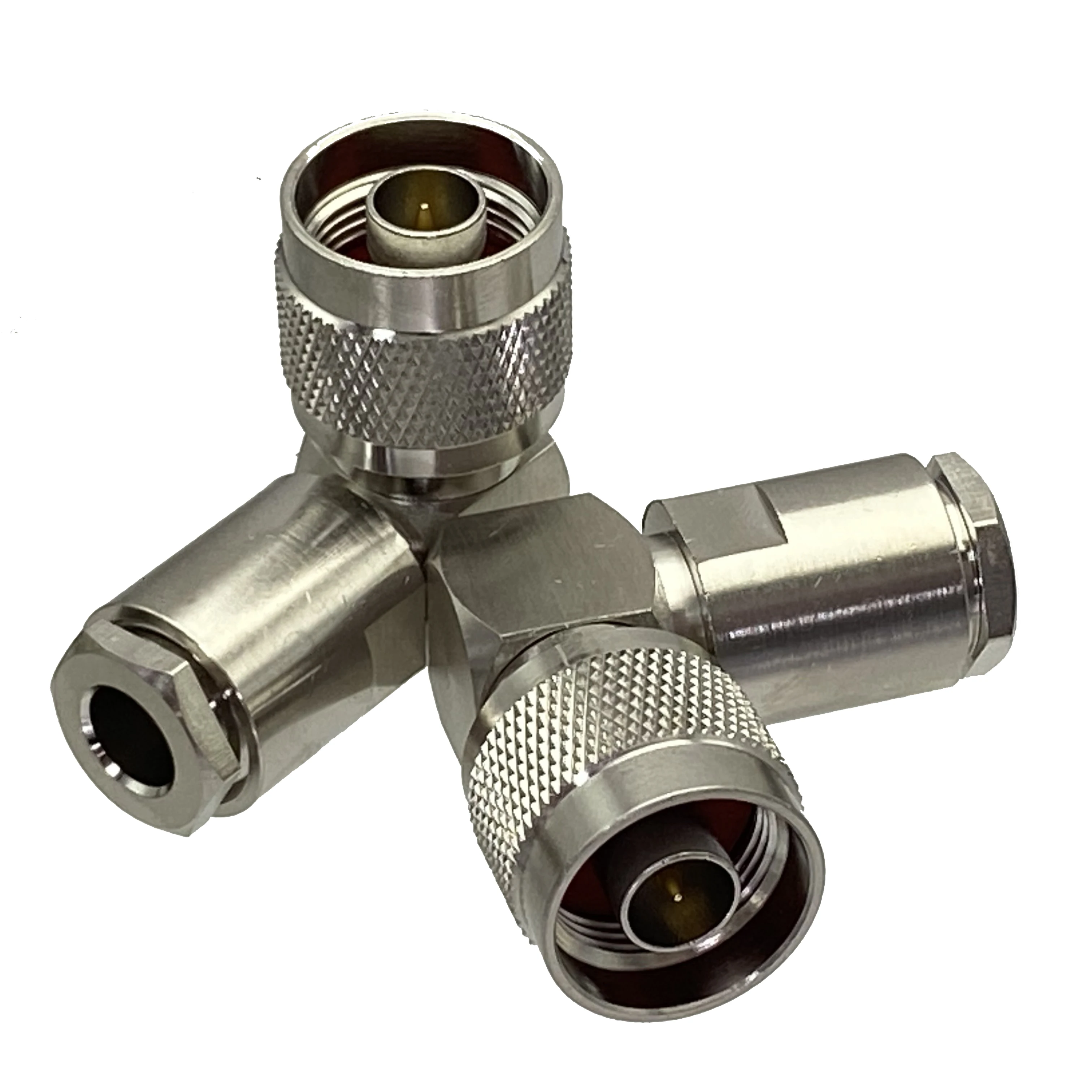 1 sztuk złącze N wtyk męski zacisk RG58 RG142 / RG8X / RG5 RG6 / RG8 prosty i prawy kąt Adapter RF koncentryczny końcówki przewodów — zdjęcie 2