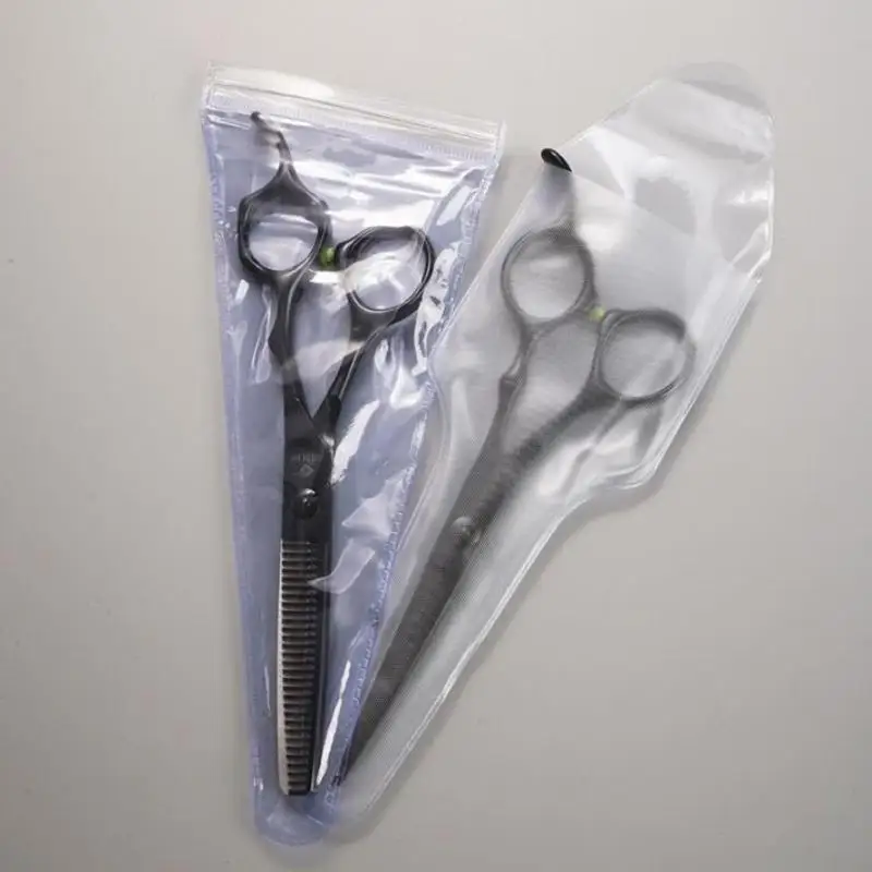 10Pcs Single Sided Sharpened Hair Scissors Protective Sleeves PVC Waterproof Salon Hairdressing Tool Protector Accessories