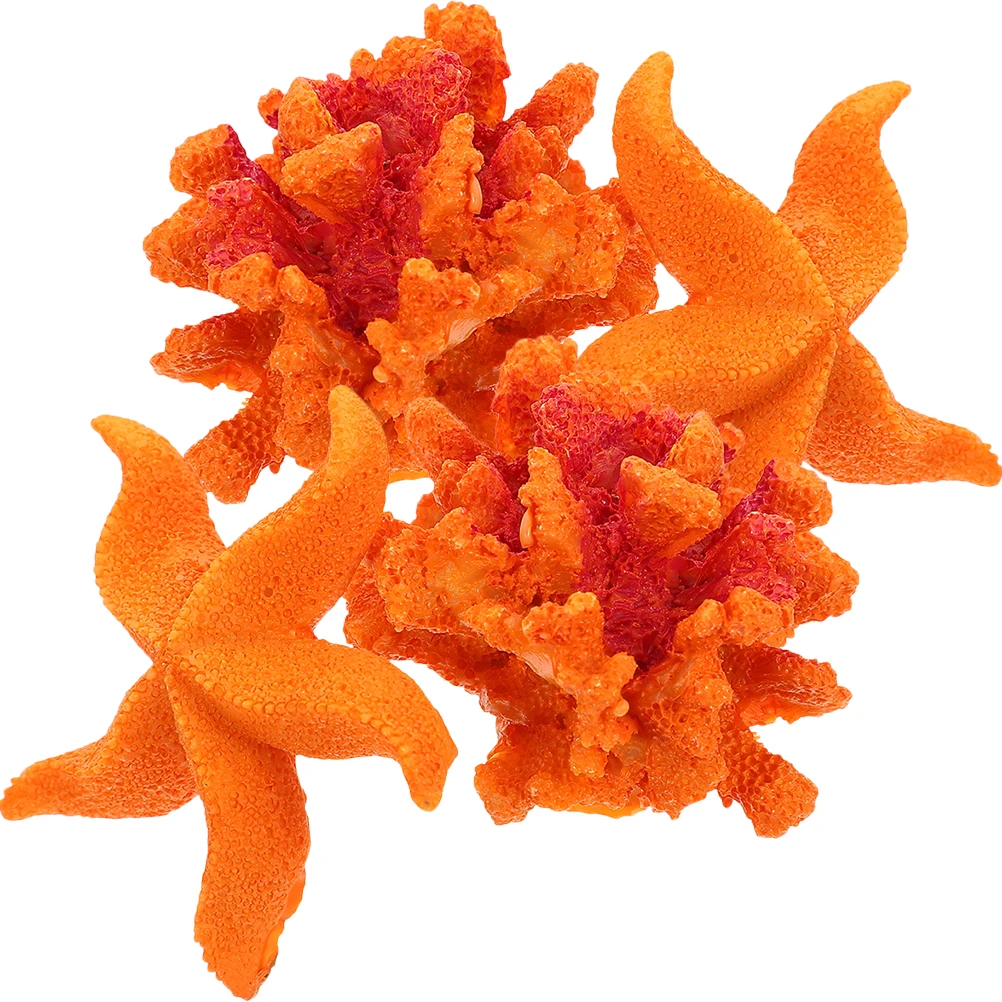 

4 Pcs Coral Set Decorations Artificial Aquarium Plants Flower Statue Ornaments Environmental Resin Marine