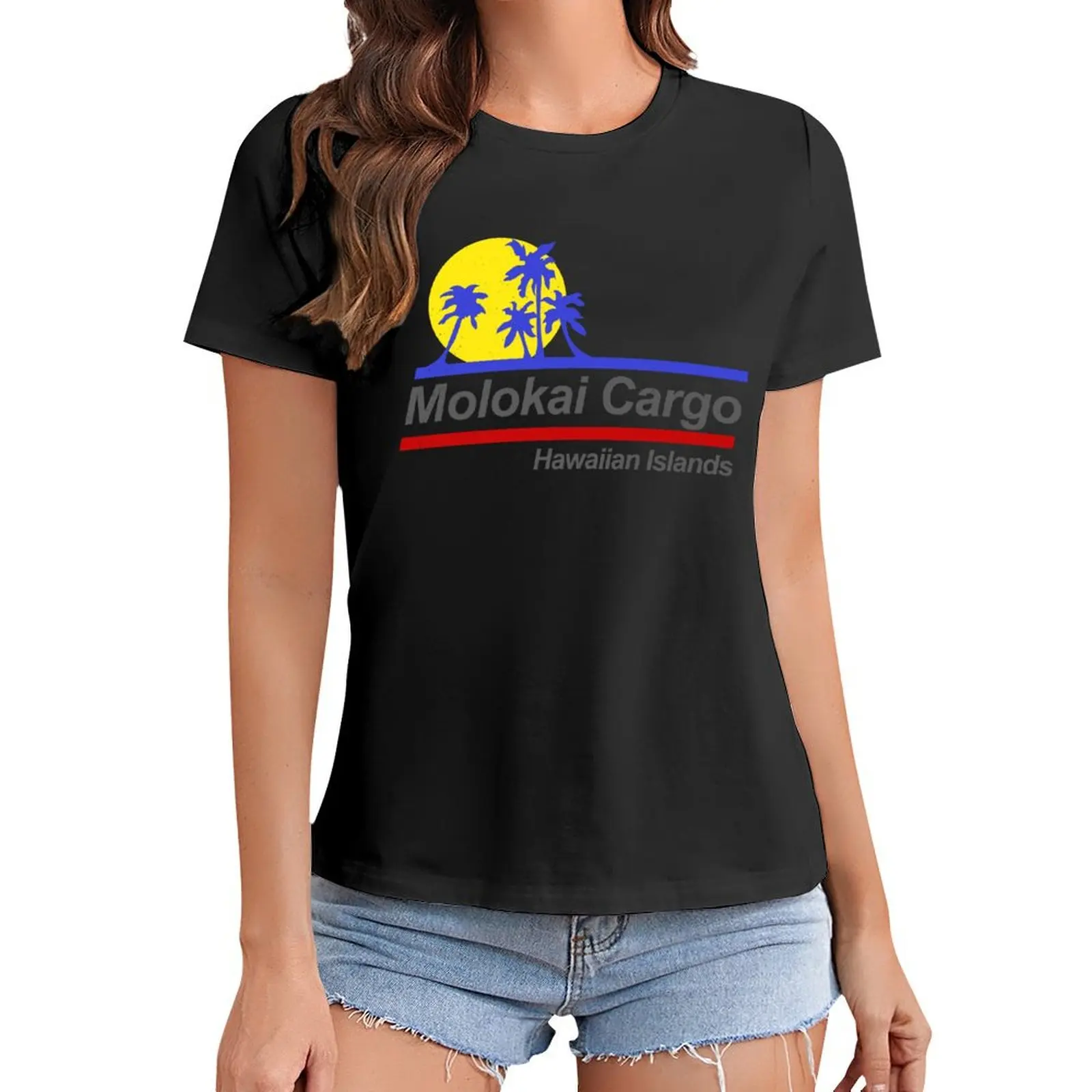 

Molokai Cargo - Hard Ticket to Hawaii T-Shirt anime clothes animal prinfor Blouse lady clothes tops for Women