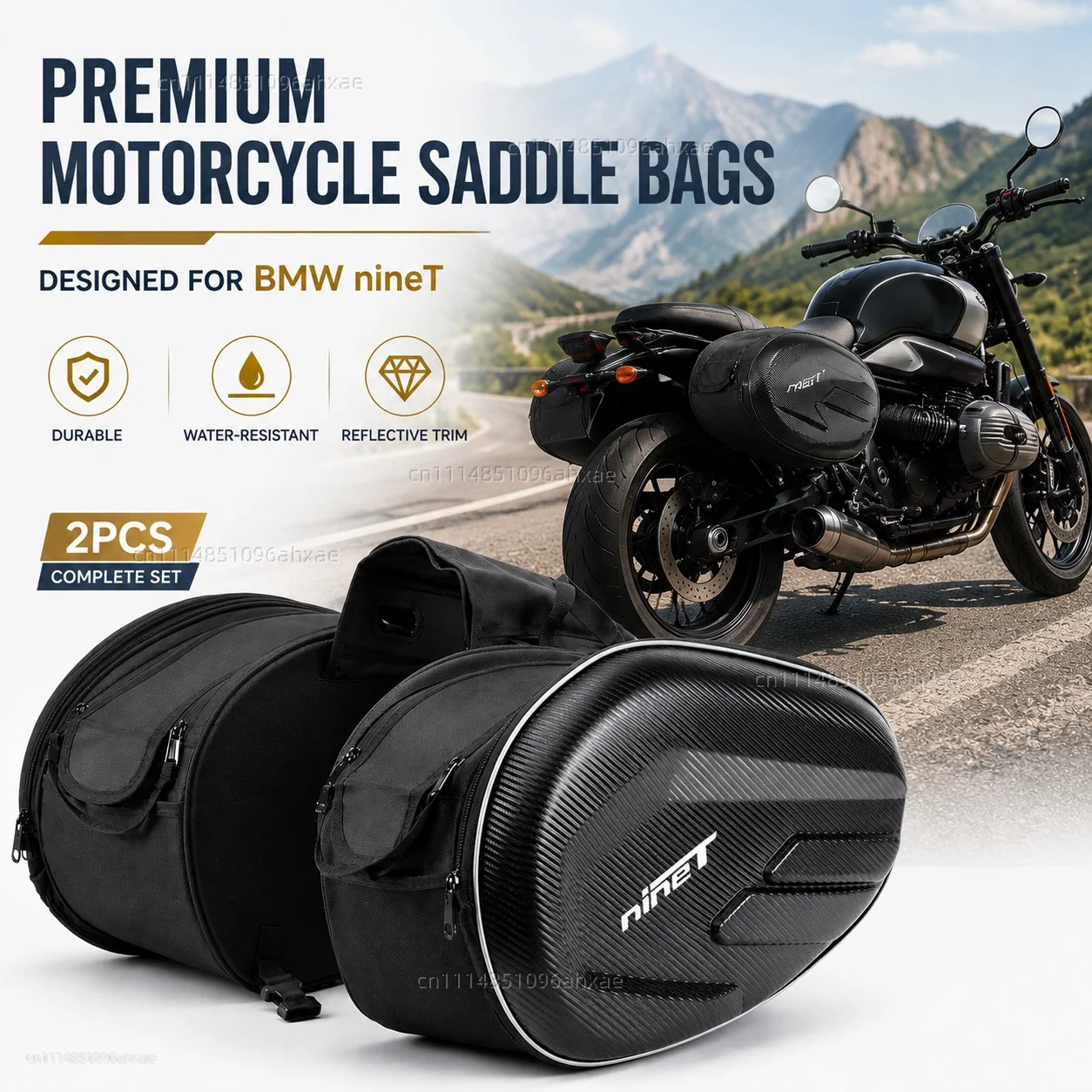 For BMW R nineT RnineT Nine T Pure Scrambler Urban G/S 2014-2022 2015 2PCS Motorcycle Pannier Bags Luggage Saddle Bags Side