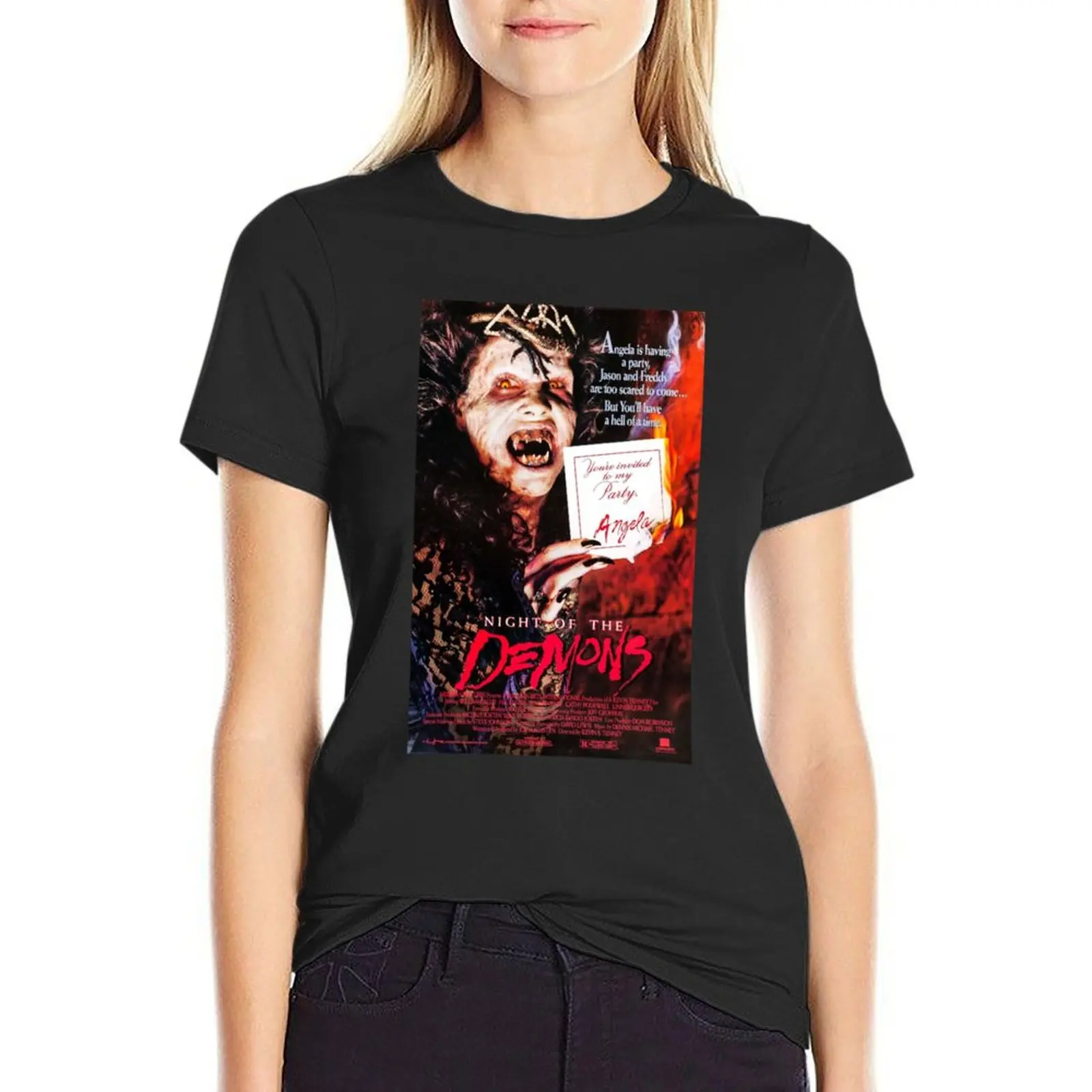 

Night of the Demons T-Shirt funnys cute tops female Women clothes
