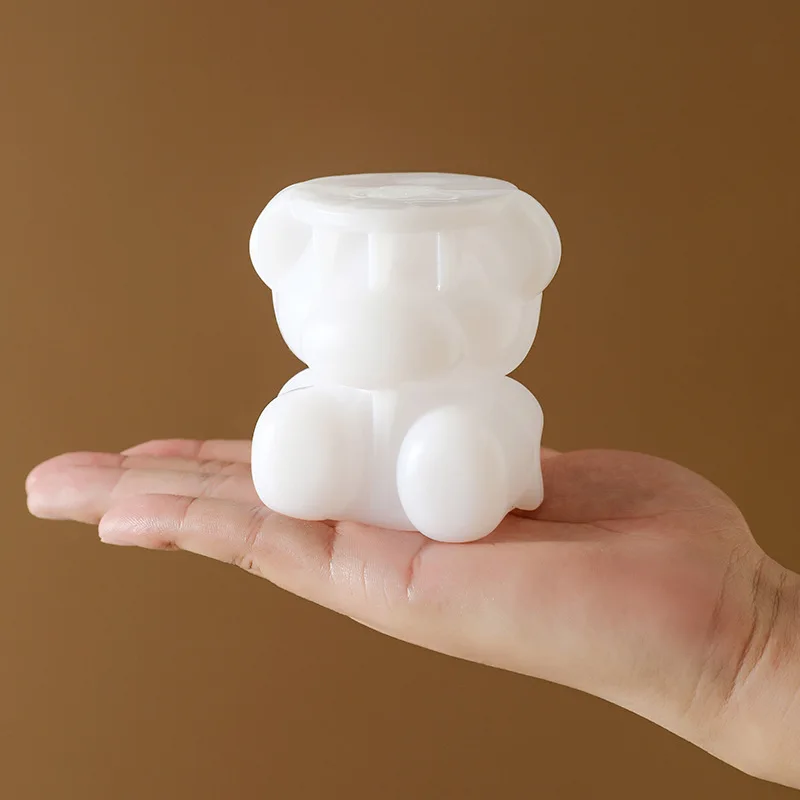 1pc-Silicone ice cube mold, 3D bear shaped bear ice cream mold, family bar party whiskey ice cube box mold