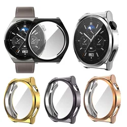 TPU Soft Shell Screen Glass Protector Case For Huawei Watch GT 3/2 Pro/2e 46mm 43mm GT3/GT2 42mm Protective Bumper Full Cover