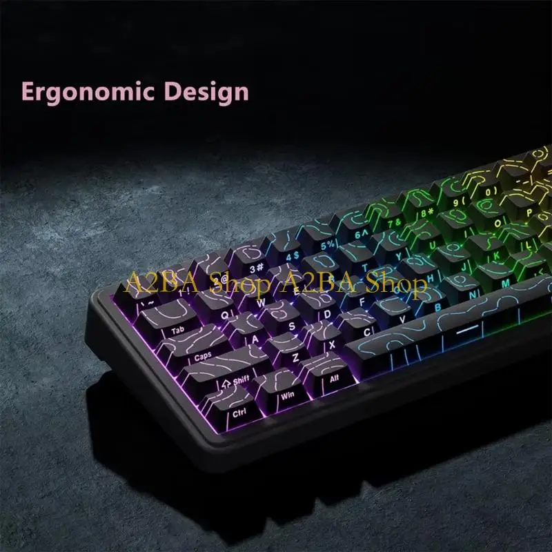 A2BA PBT Keycaps Contour4.0 Side Printing For 61 64 68 75 84 Mechanical Keyboards