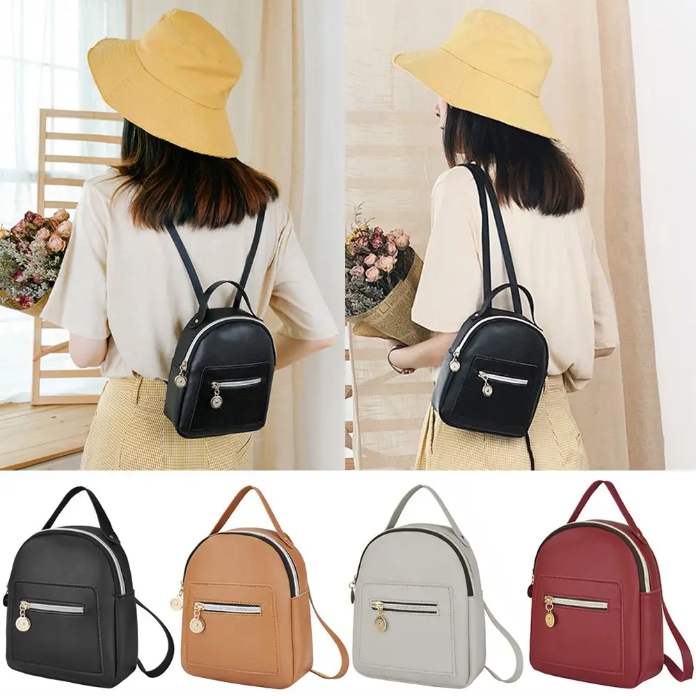 

Women Business Small Shoulder Bag PU Daypack Mini Backpack Waterproof