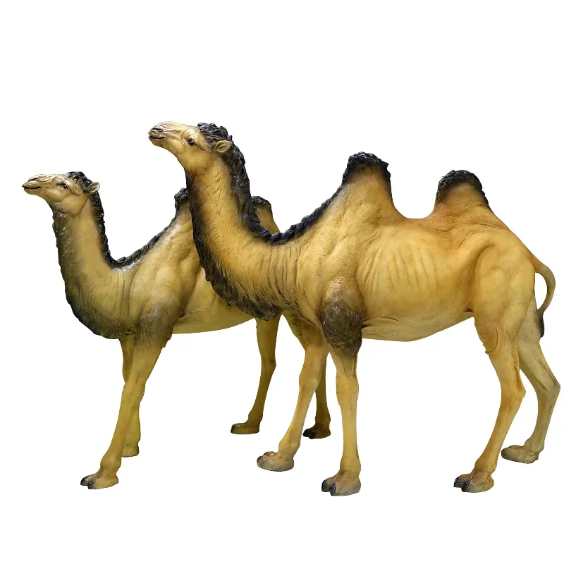 Simulation camel ornament alpaca handicraft donkey outdoor garden landscape fiberglass sculpture animal garden decoration