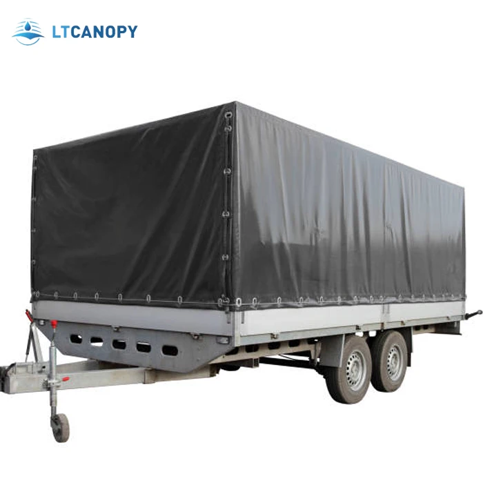Tear Resistant Grey PVC Tarpaulin Heavy Duty Waterproof Truck Cover Tarp Customized Product No Fixed Sizes Custom Size Customize