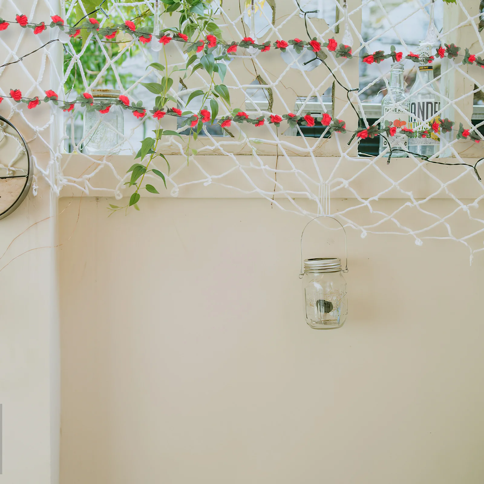 

6Pcs Realistic Rose Vine Imitation Flower Decorations for Home Wedding Party Festive Scenarios Lightweight Wall Hanging