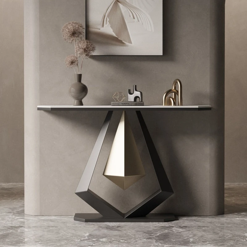 

Italian minimalist console tables rock slab decorative coffee tables High end creativity console d'entrée furniture living room