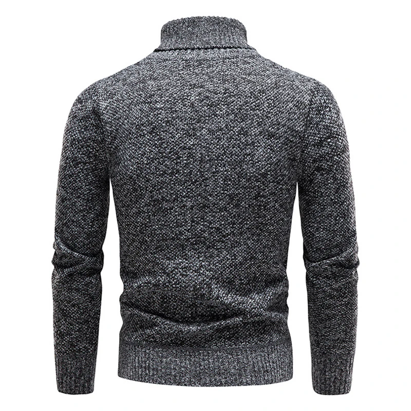 Brand Men Turtleneck Sweaters and Pullovers 2023 New Fashion Knitted Sweater Winter Men Pullover Homme Wool Casual Solid Clothes