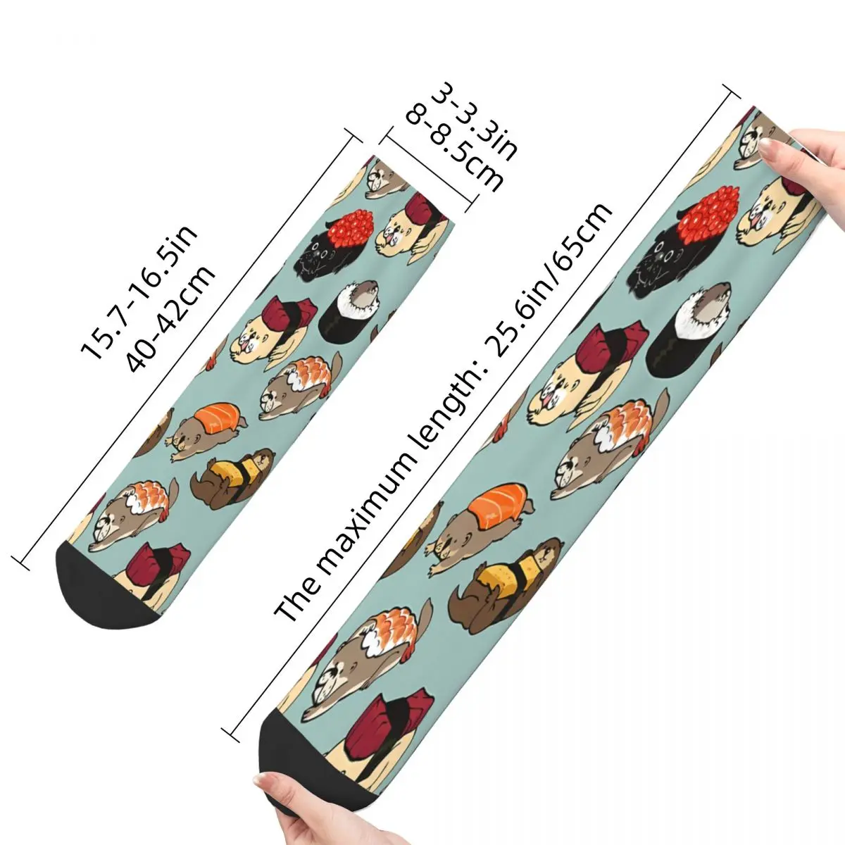 Sushi Otter Food Socks Male Mens Women Autumn Stockings Harajuku