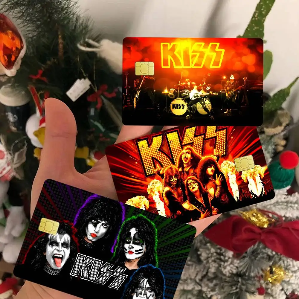Retro KISS Rock Band Anime Young Creidt Card Debit Card Sticker Film Case Front Tape for Small Big Chip No Chip view 2