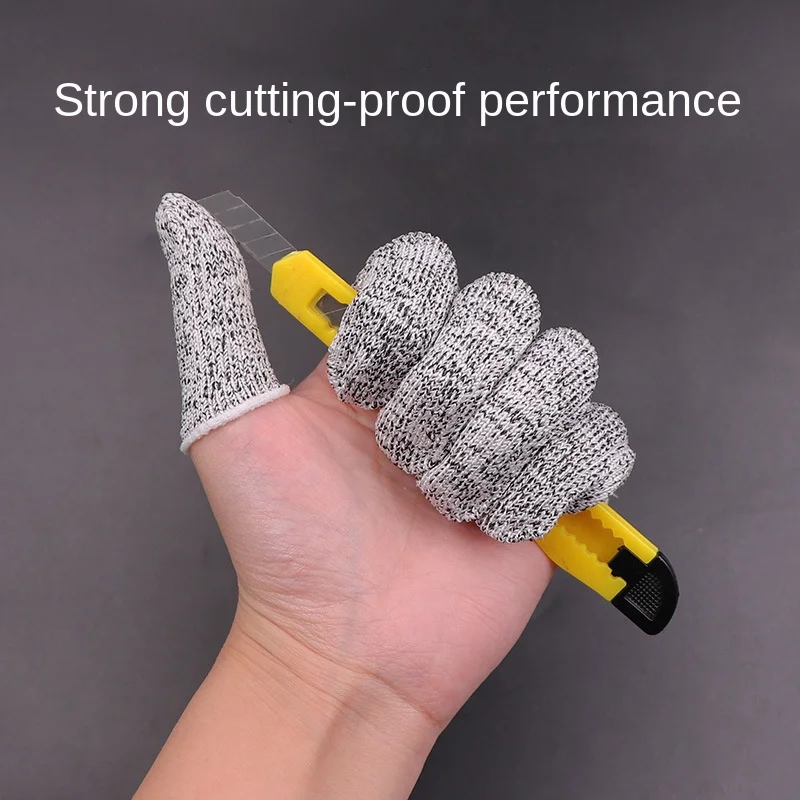 20/10Pcs High-strength Safety Anti Cut Fingertip Gloves Picking Finger Cover Finger Peel Fingertip Gloves Kitchen Tools