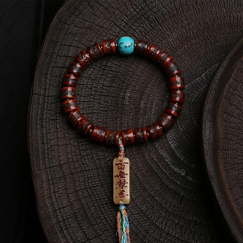 Tibetan Area Yak Beads Single-Wrap Bracelet Corpse Tuolin Bone Accessories Rosary