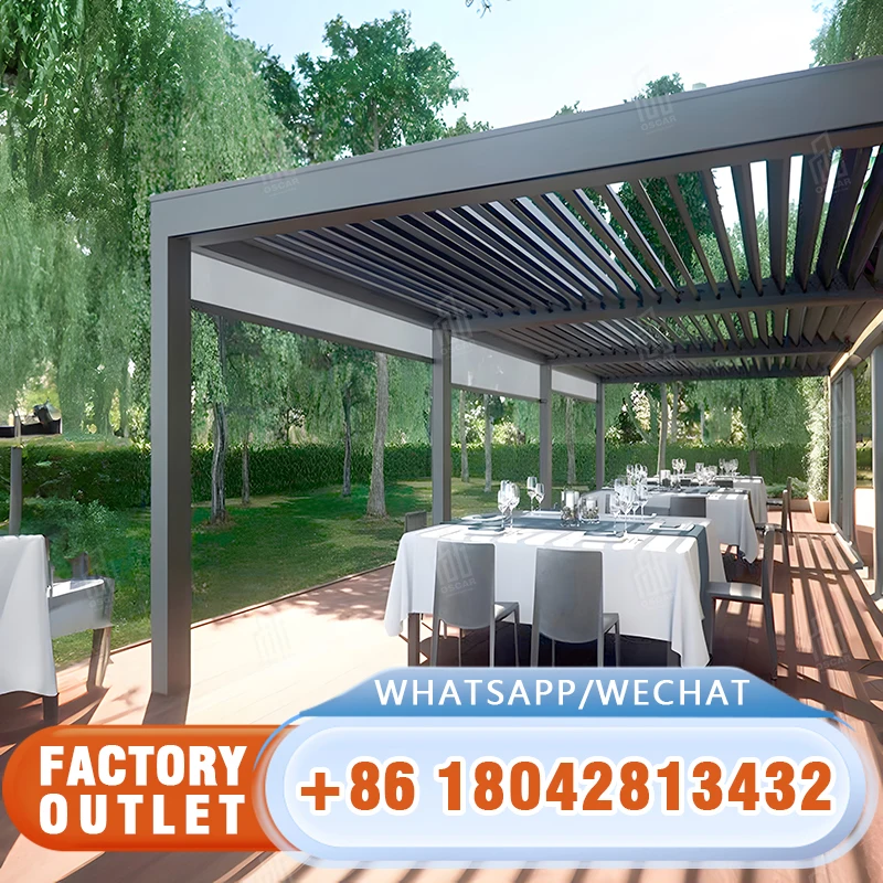 grill electric 3x3 canopy tenda pergola gazebo pavilion metal roof aluminium outdoor modern poland luxury