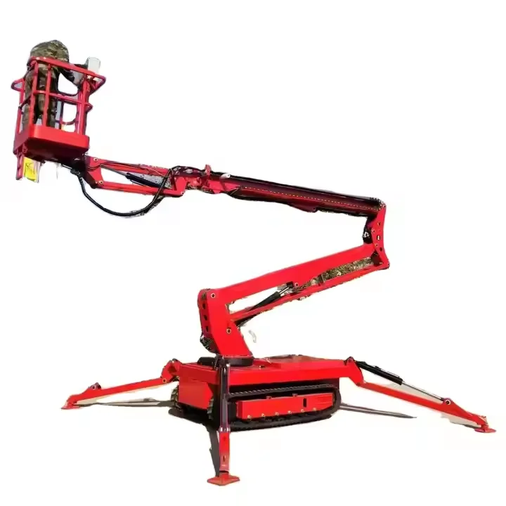 10m-20m Hydraulic Adjustable Picker Work Lift Cherry Picker Telescopic Articulated Boom Lift 10m Mobile Aerial Work Platform