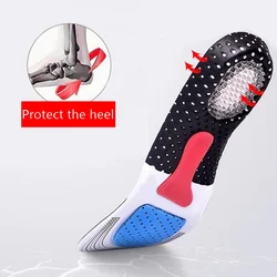 Sport Running Silicone Insoles For Shoes Sole Mesh Deodorant Breathable Insert Cushion For Feet Man Women Orthopedic Insoles