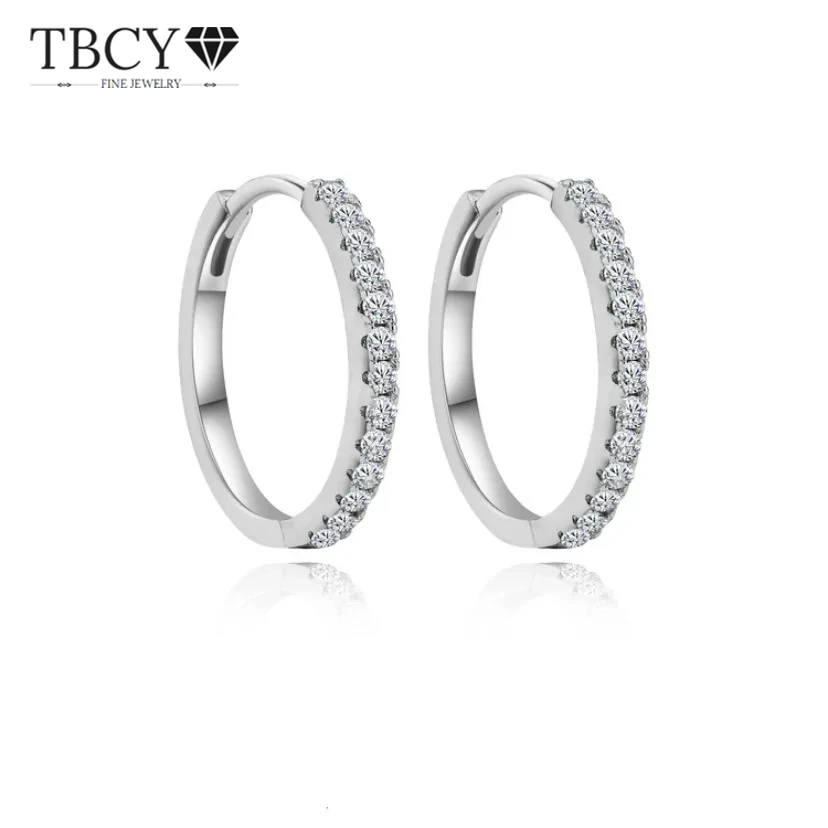 

TBCYD D цвет муассанит вечность серьги-кольца для женщин S925 серебро 18 К розовое золото с бриллиантами обручи сверкающие ювелирные изделия подарки