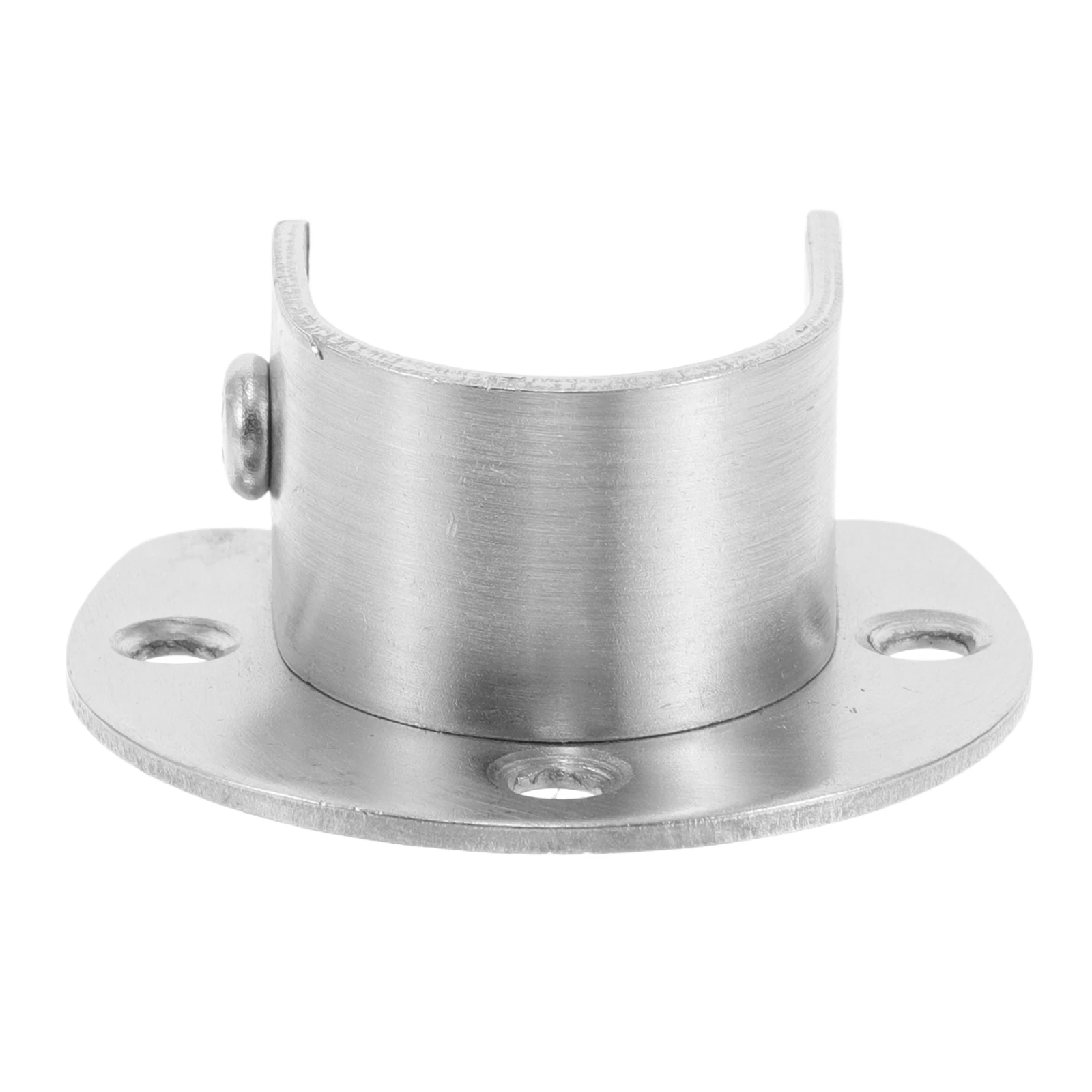 

Stainless Steel Flange Seat Black Open Durable Holder Round Tube Spacesaving Wooden Holders Shower Rods Socket Cabinet