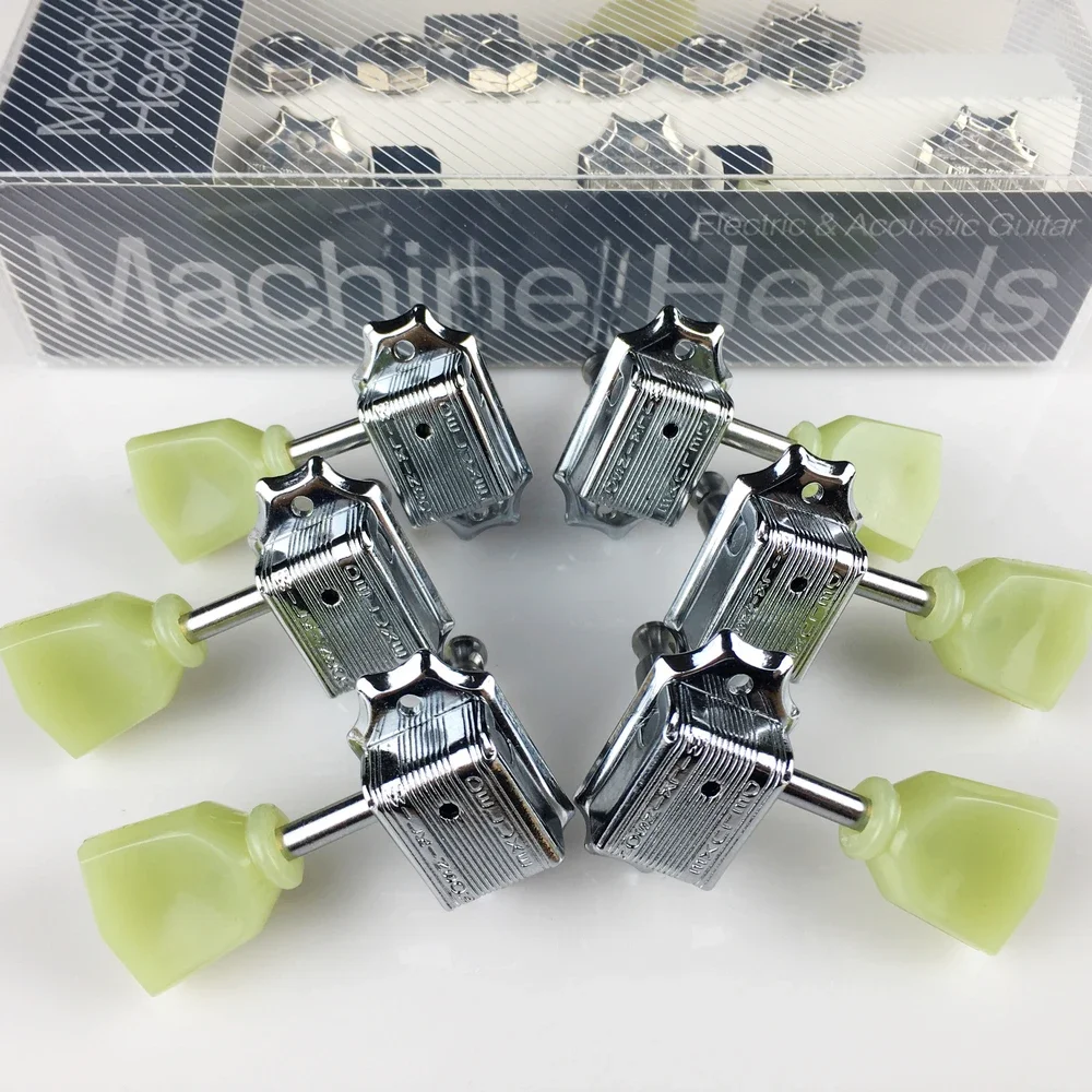 1Set Genuine Wilkinson 3R-3L Vintage Deluxe Electric Guitar Machine Heads Tuners WJ-44 Tuning Pegs For LP SG Lespaul Guitar