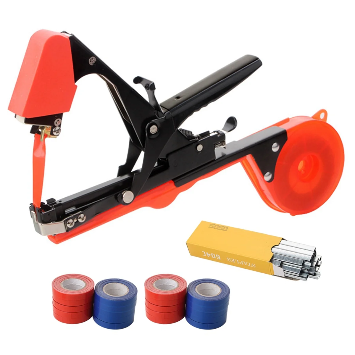 Plant Tying Machine, Vine Tying Tool, Plant Tape Tool with 20 Rolls Tape Gardening Tape Tool for Climbing Plants