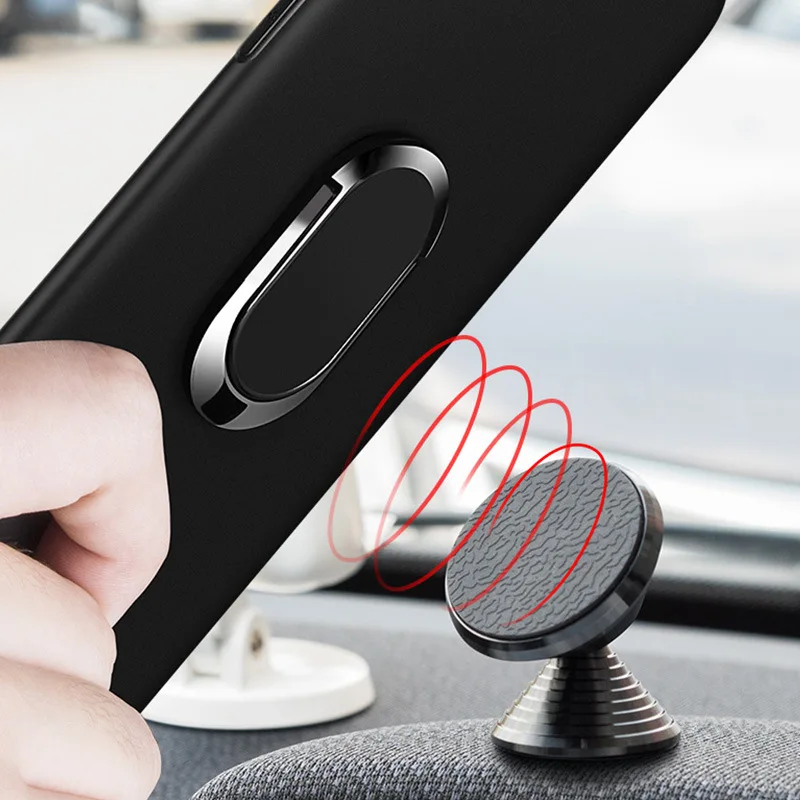 Finger Ring Holder Stand Grip 360 Rotating For Mobile Phone Car Magnetic Mount Phone Back Sticker Pad Unniversal Bracket