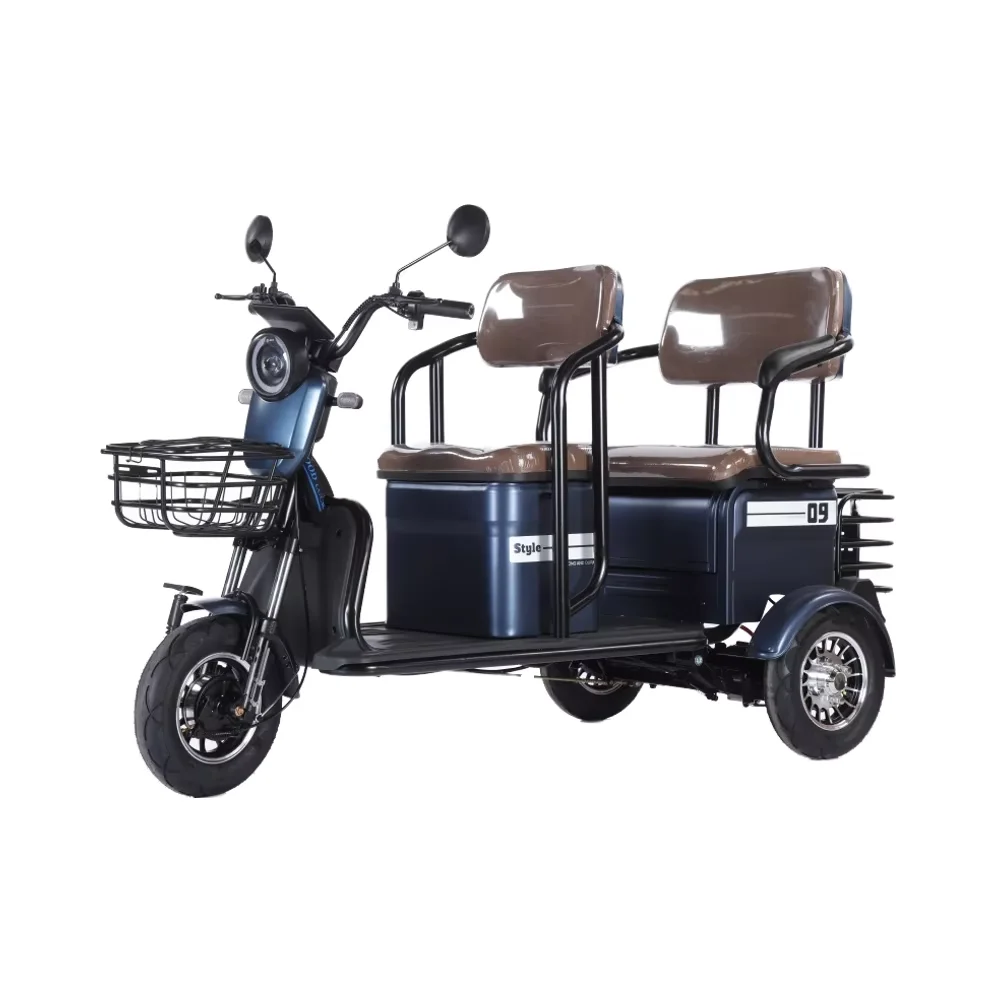 

2025 электрический 3-колесный самокат с двухрядными сиденьями с открытым корпусом для взрослых, детские трехколесные велосипеды для отдыха для Cargopassenger