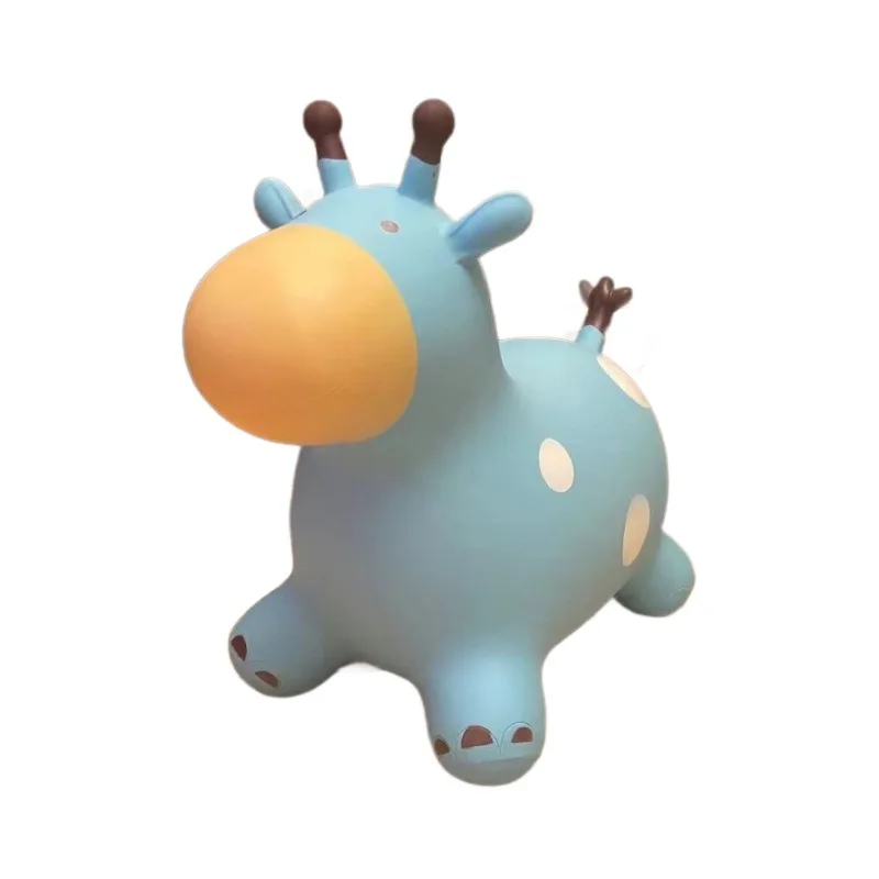 Inflatable Bouncy Horse Ride on Toy PVC Cartoon Hopping Horse Riding Toy Jumping Horse Toys for Kids Toddlers Baby Play Toys