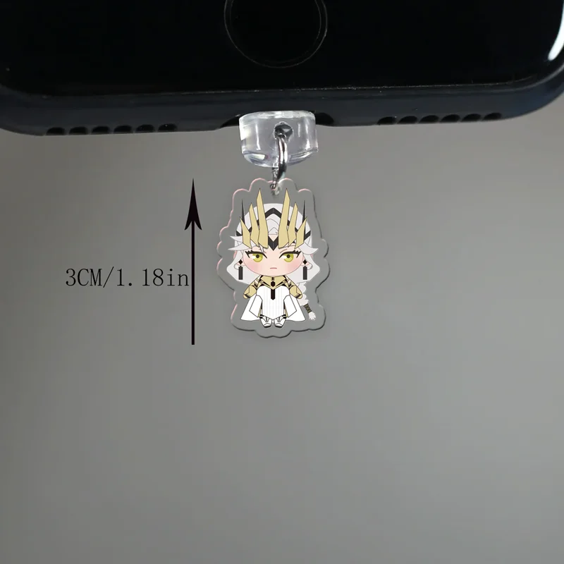 จุกปิดกันฝุ่นอะคริลิคสำหรับโทรศัพท์มือถือ iPhone Samsung Type-C TBHX รุ่น Nice Lucky สีฟ้า Queen พร้อมอุปกรณ์แขวน